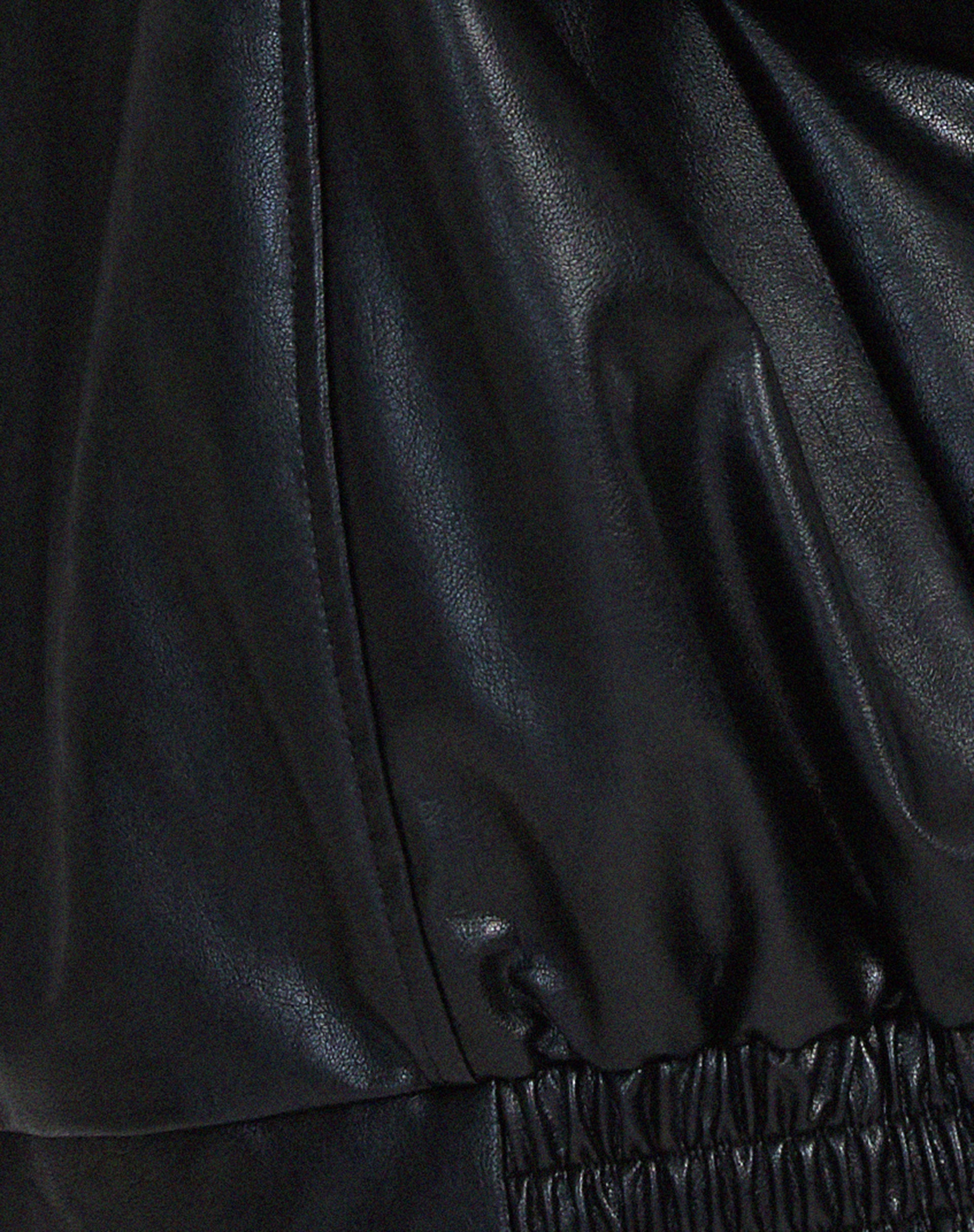Women's Oversized Leather Jacket - Stylish Bomber Coat for Effortless Modern Looks 8