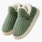 Women's Plush House Slippers with Ribbed Design for Indoor Comfort and Style 0