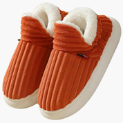 Women's Plush House Slippers with Ribbed Design for Indoor Comfort and Style 2