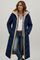 Women's Quilted Long Coat with Hood and Zip Closure 4