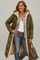 Women's Quilted Long Coat with Hood and Zip Closure 6