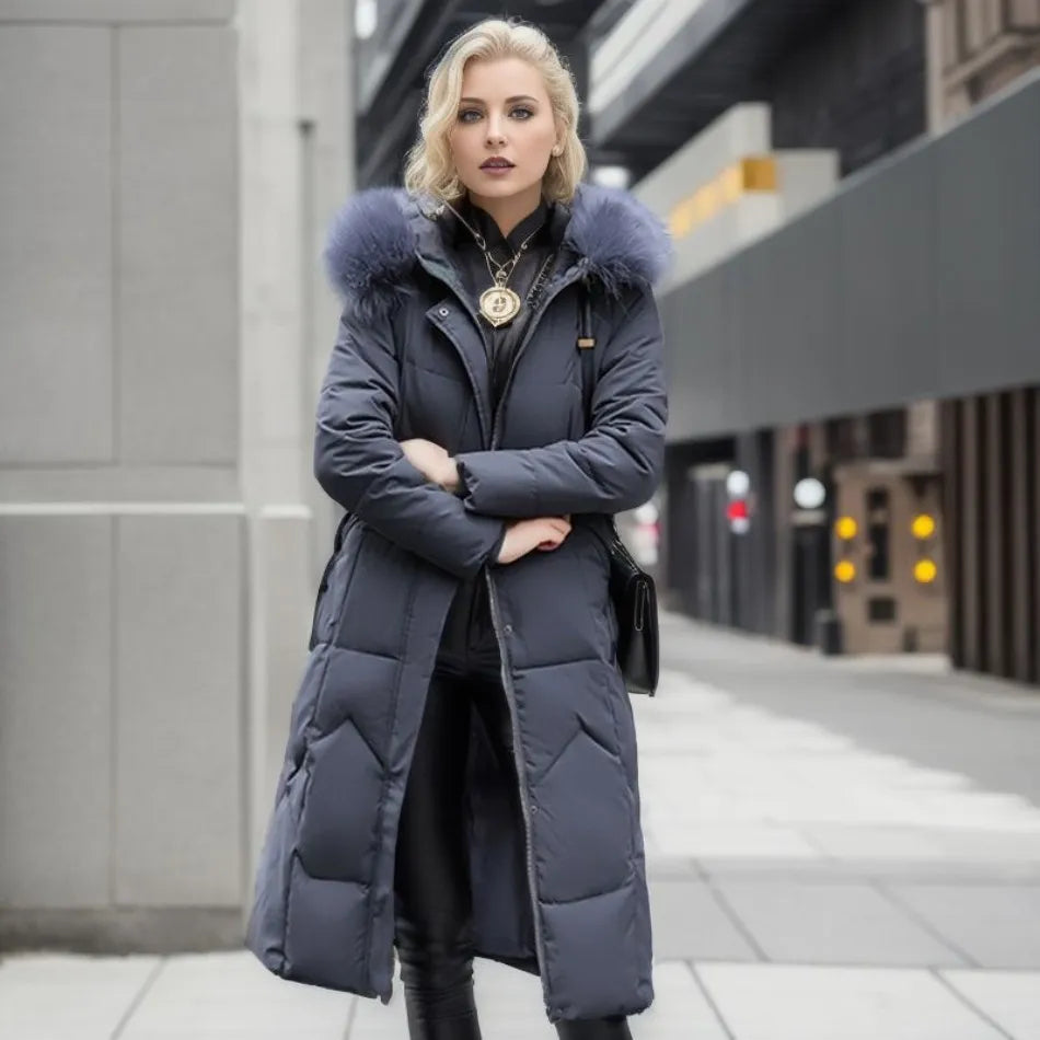 Women's Quilted Winter Coat with Hood - Stylish and Warm Outerwear 10