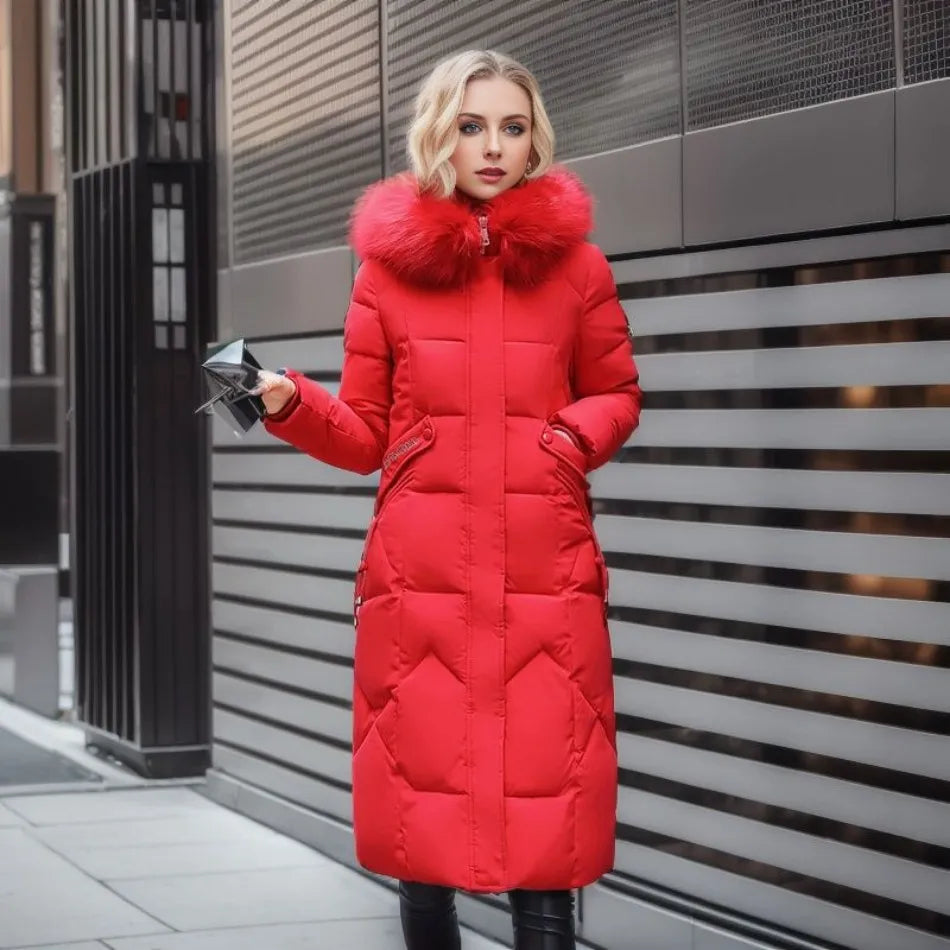 Women's Quilted Winter Coat with Hood - Stylish and Warm Outerwear 11