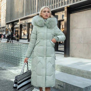 Women's Quilted Winter Coat with Hood - Stylish and Warm Outerwear 12