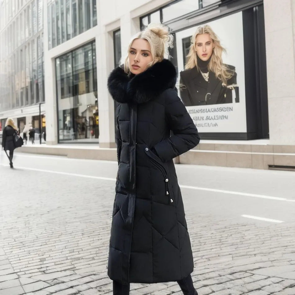 Women's Quilted Winter Coat with Hood - Stylish and Warm Outerwear 7