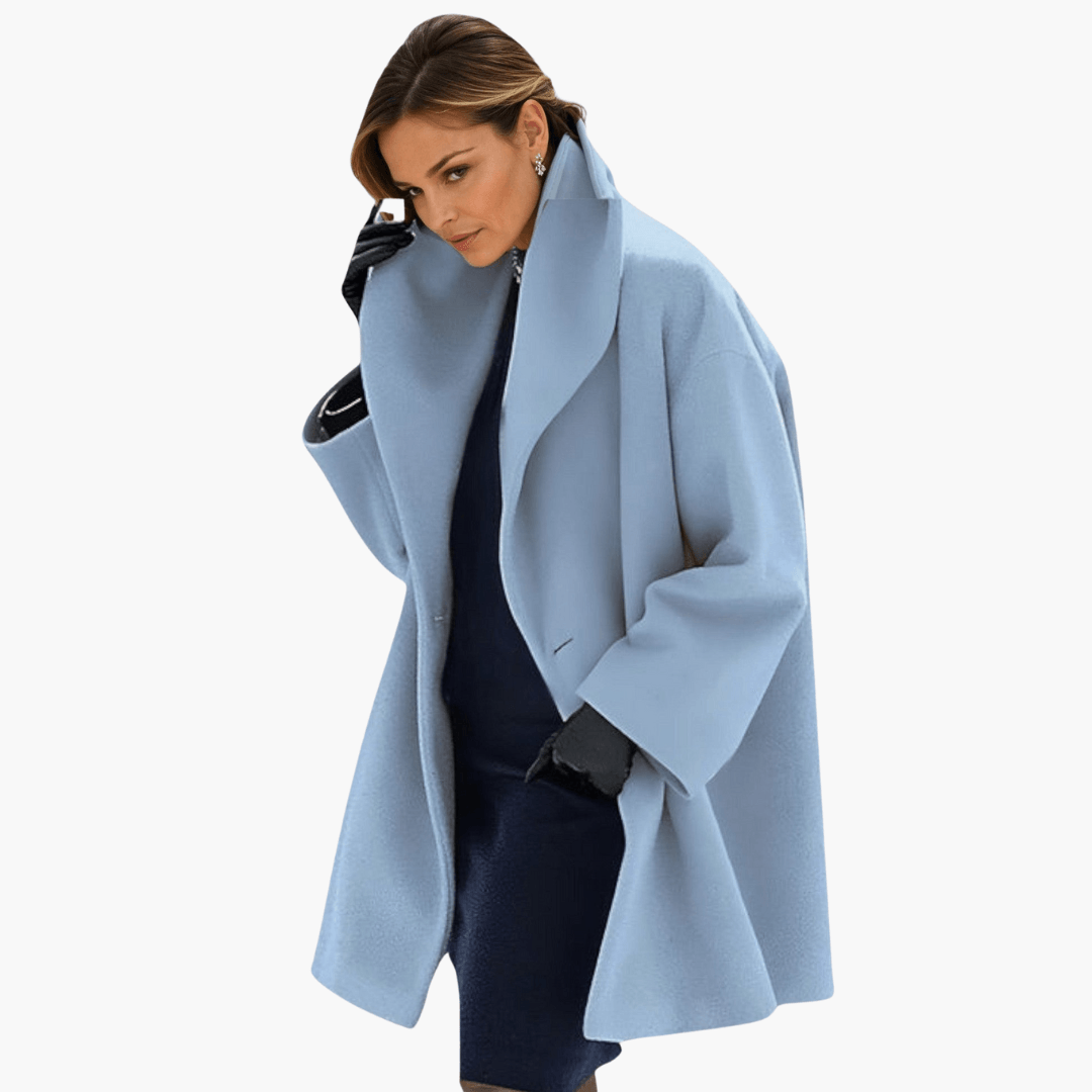 Women's Red Wide Collar Long Sleeve Jacket for Cool Weather Fashion 0