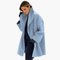 Women's Red Wide Collar Long Sleeve Jacket for Cool Weather Fashion 0