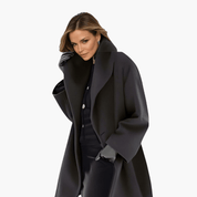 Women's Red Wide Collar Long Sleeve Jacket for Cool Weather Fashion 3