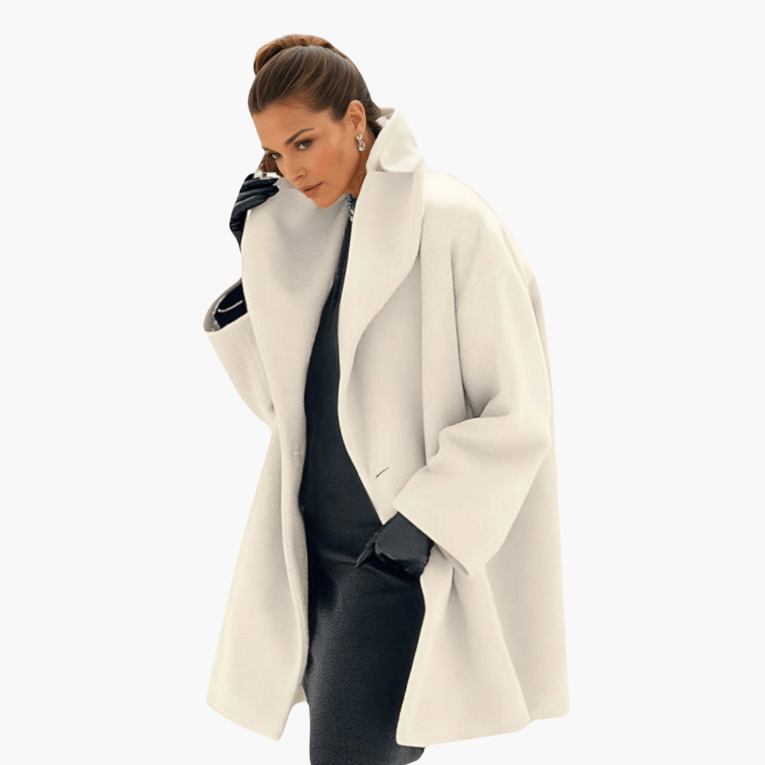Women's Red Wide Collar Long Sleeve Jacket for Cool Weather Fashion 7
