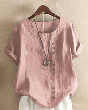 Women's Relaxed Fit Button Front Top for Warm Weather 0