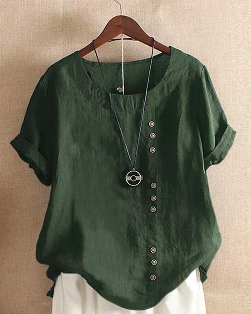 Women's Relaxed Fit Button Front Top for Warm Weather 1