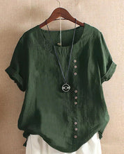 Women's Relaxed Fit Button Front Top for Warm Weather 1
