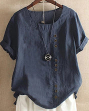 Women's Relaxed Fit Button Front Top for Warm Weather 2