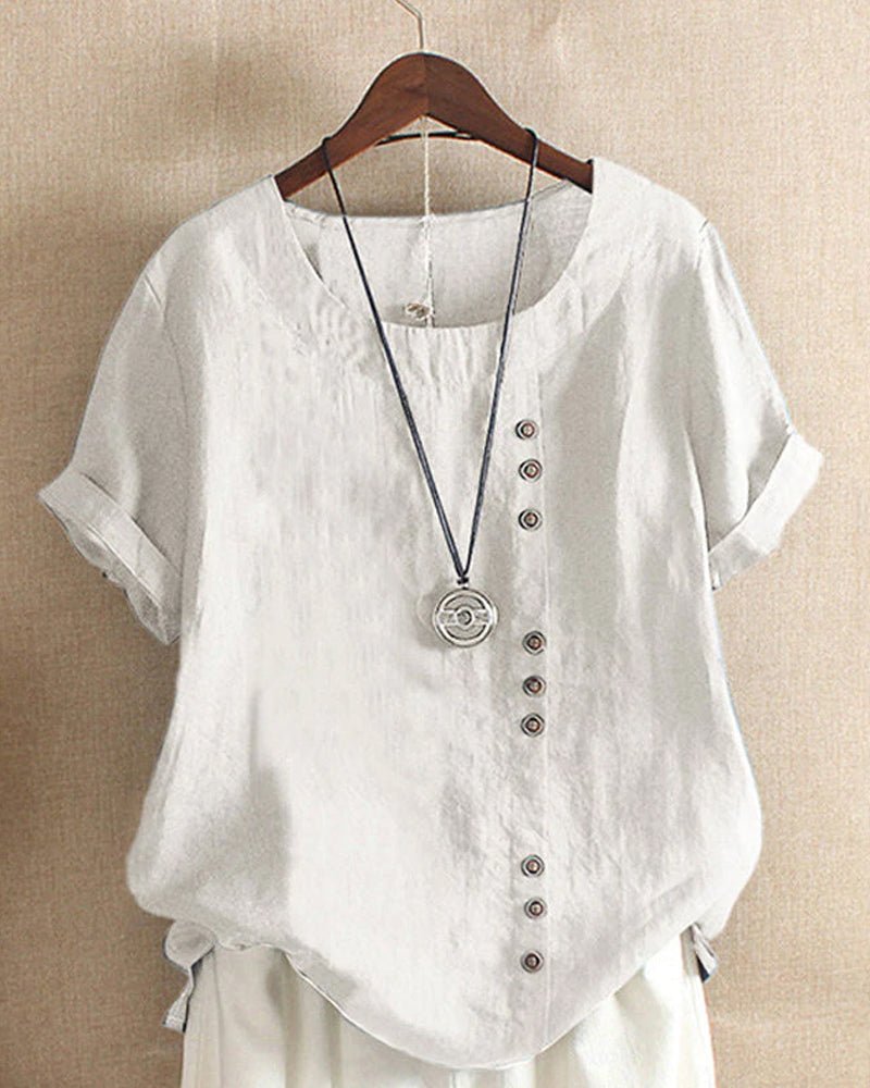 Women's Relaxed Fit Button Front Top for Warm Weather 5