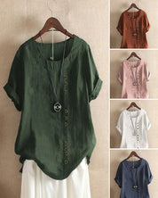 Women's Relaxed Fit Button Front Top for Warm Weather 6