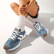Women's Retro Platform Sneakers with Arch Support - Lace-Up Casual Trainers 4