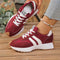 Women's Retro Platform Sneakers with Arch Support - Lace-Up Casual Trainers 6