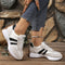 Women's Retro Platform Sneakers with Arch Support - Lace-Up Casual Trainers 7