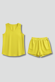 Women’s Sleeveless Tunic Two Piece Set with Elastic Waist Shorts 1