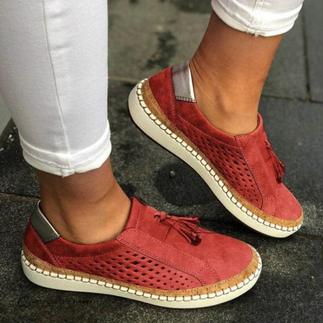 Women's Slip-On Sneakers - Stylish White Sneakers for Comfort and Support 3