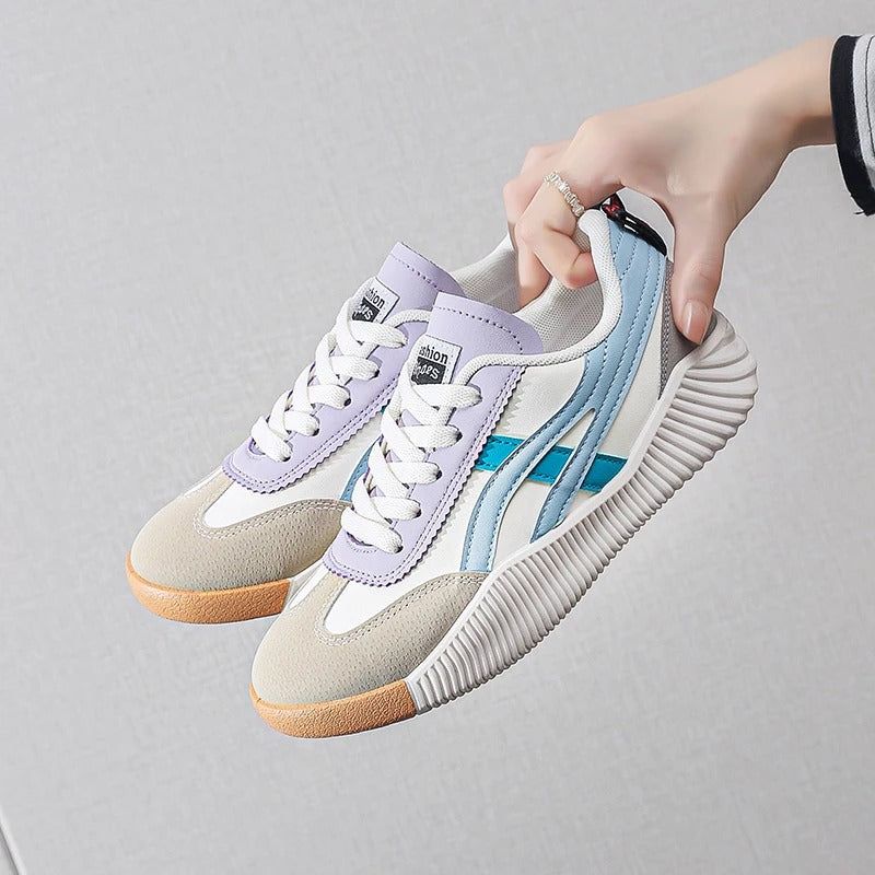 Women's Sneakers Lightweight Cushioned Support Faux Leather 4