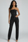 Women’s Strapless Top and High-Waisted Trousers Set for Evening Wear 7