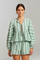 Women’s Striped Long-Sleeve Top and High-Waisted Shorts Set for Summer Casual Wear 0