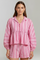 Women’s Striped Long-Sleeve Top and High-Waisted Shorts Set for Summer Casual Wear 2