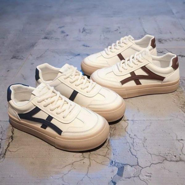 Women's Stylish Lace-Up Sneakers Comfortable Faux Leather 5