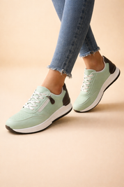 Women's Stylish Low-Top Sneakers Comfortable Faux Leather 7