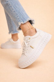 Women's Stylish Plateau Sneakers Comfortable Synthetic 4