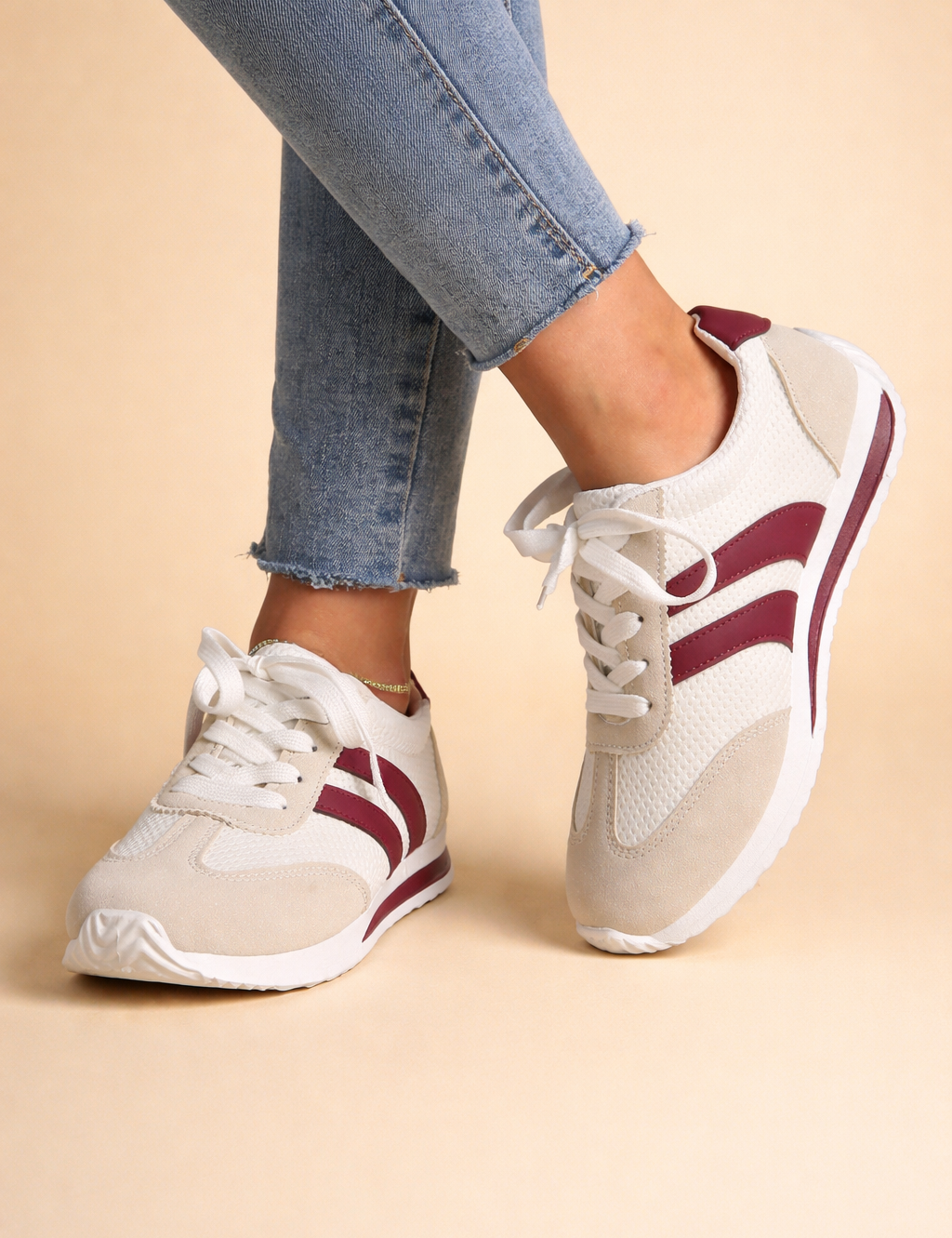 Women's Stylish Platform Sneakers Comfortable Lightweight Synthetic 4