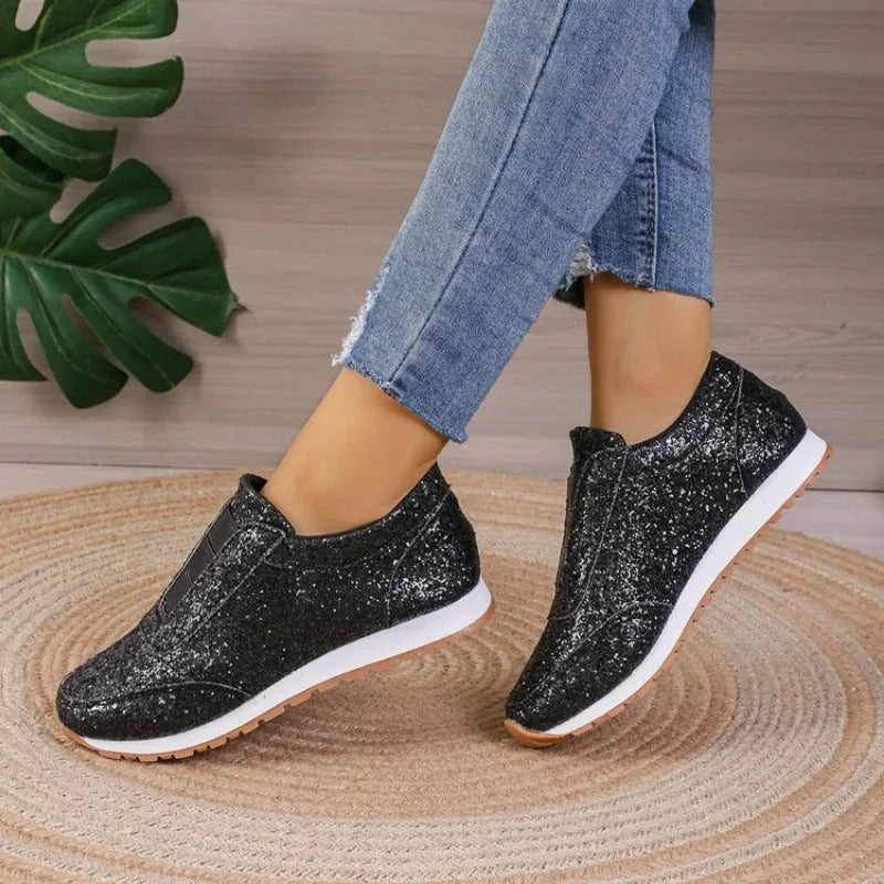 Women's Stylish Slip-On Sneakers Comfortable Glitter Design 4