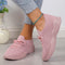 Women's Stylish Slip-On Sneakers Comfortable Knit Fabric 4