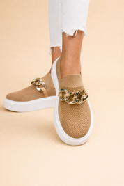 Women's Stylish Slip-On Sneakers Comfortable Platform Knit 0