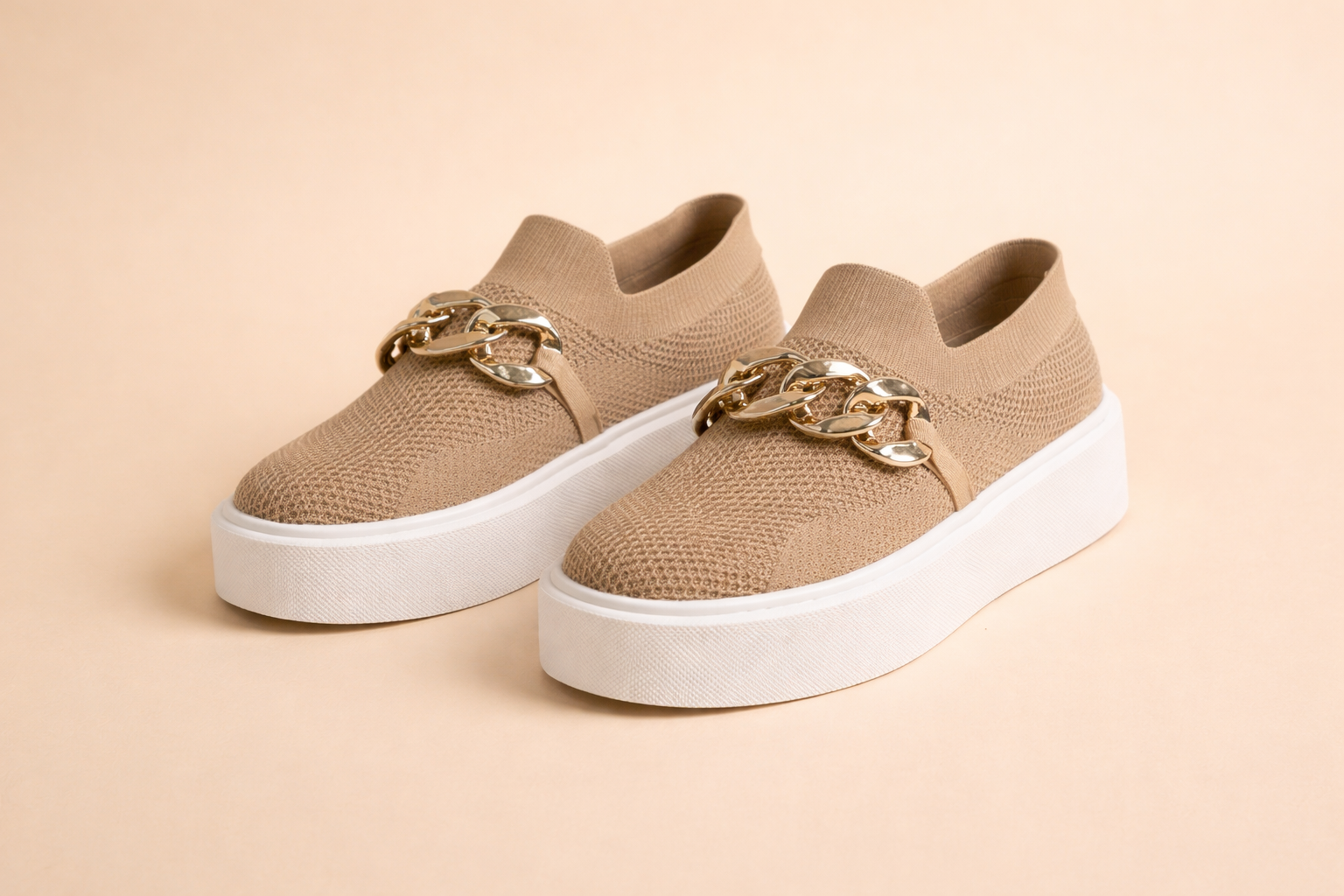 Women's Stylish Slip-On Sneakers Comfortable Platform Knit 4