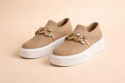 Women's Stylish Slip-On Sneakers Comfortable Platform Knit 4