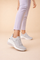 Women's Stylish Wedge Sneakers Comfortable Breathable Faux Leather 6