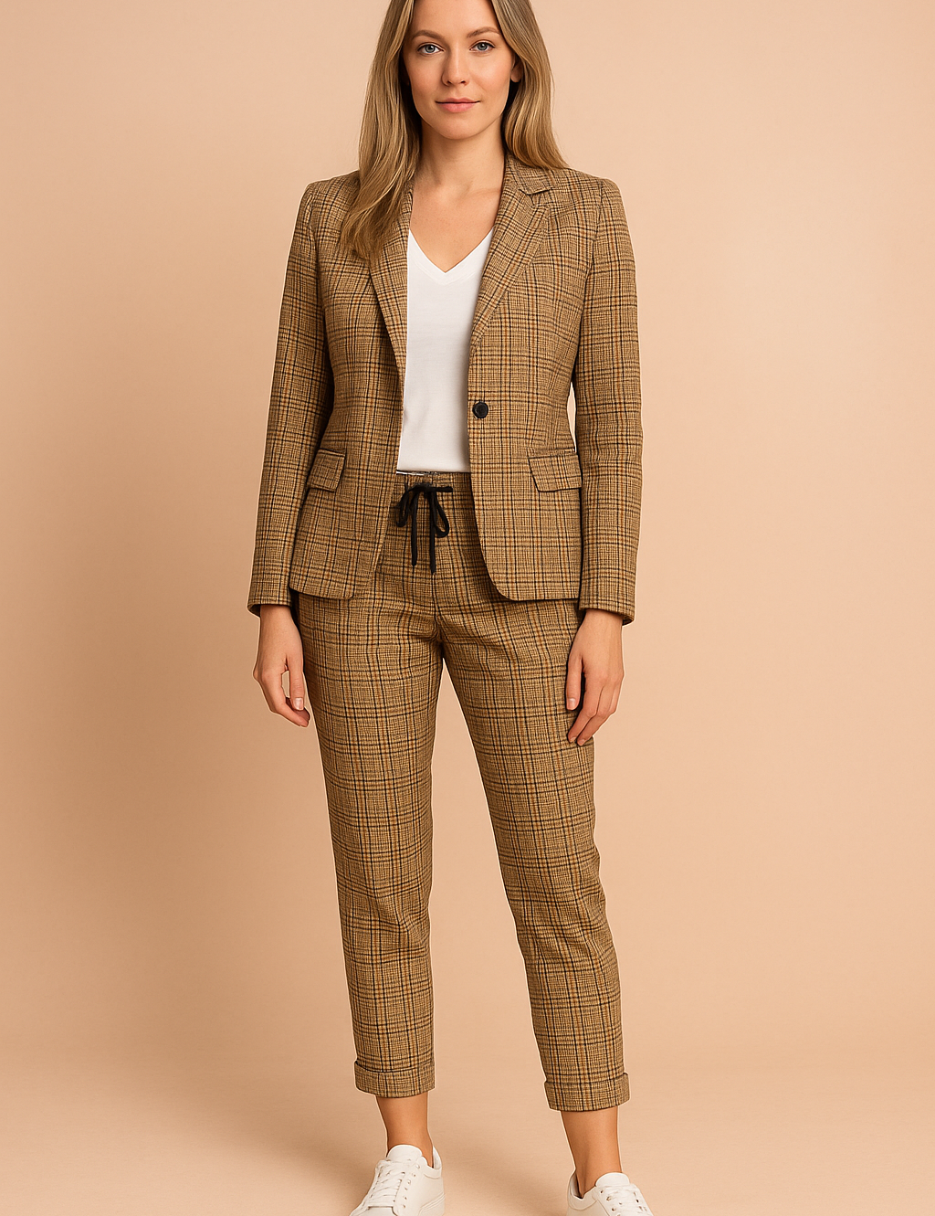 Women's Suit for Casual Elegance Comfortable Fabric Blend Pant Suit 1