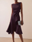 Women's Summer Dress - Elegant Asymmetrical Midi Dress for Cocktail and Formal Occasions 5