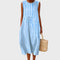 Women's Summer Dress - Sleeveless Relaxed Fit Midi Dress for Casual and Elegant Occasions 1
