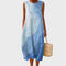 Women's Summer Dress - Sleeveless Relaxed Fit Midi Dress for Casual and Elegant Occasions 2