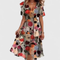 Women's Summer Dresses Floral V-Neck Midi Dress Casual Elegant Sundress 4
