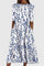 Women's Summer Floral A-Line Midi Dress - Casual Round Neck Dress for Warm Weather Events 0