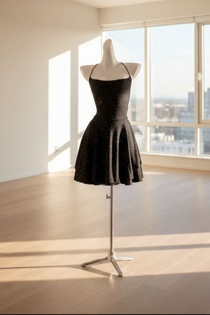 Women's Summer Glitter Halter-Neck Cocktail Dress for Evening Events - Elegant Skater Style 2