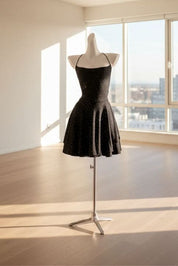 Women's Summer Glitter Halter-Neck Cocktail Dress for Evening Events - Elegant Skater Style 2