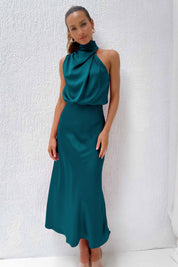 Women's Summer Halterneck Maxi Dress - Elegant Cocktail Dress for Evening Events 10