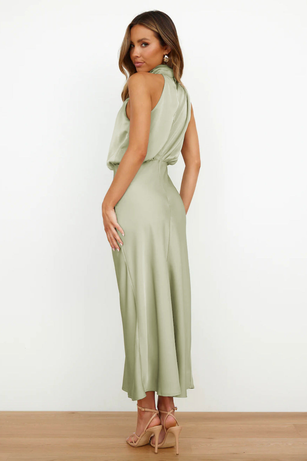 Women's Summer Halterneck Maxi Dress - Elegant Cocktail Dress for Evening Events 2