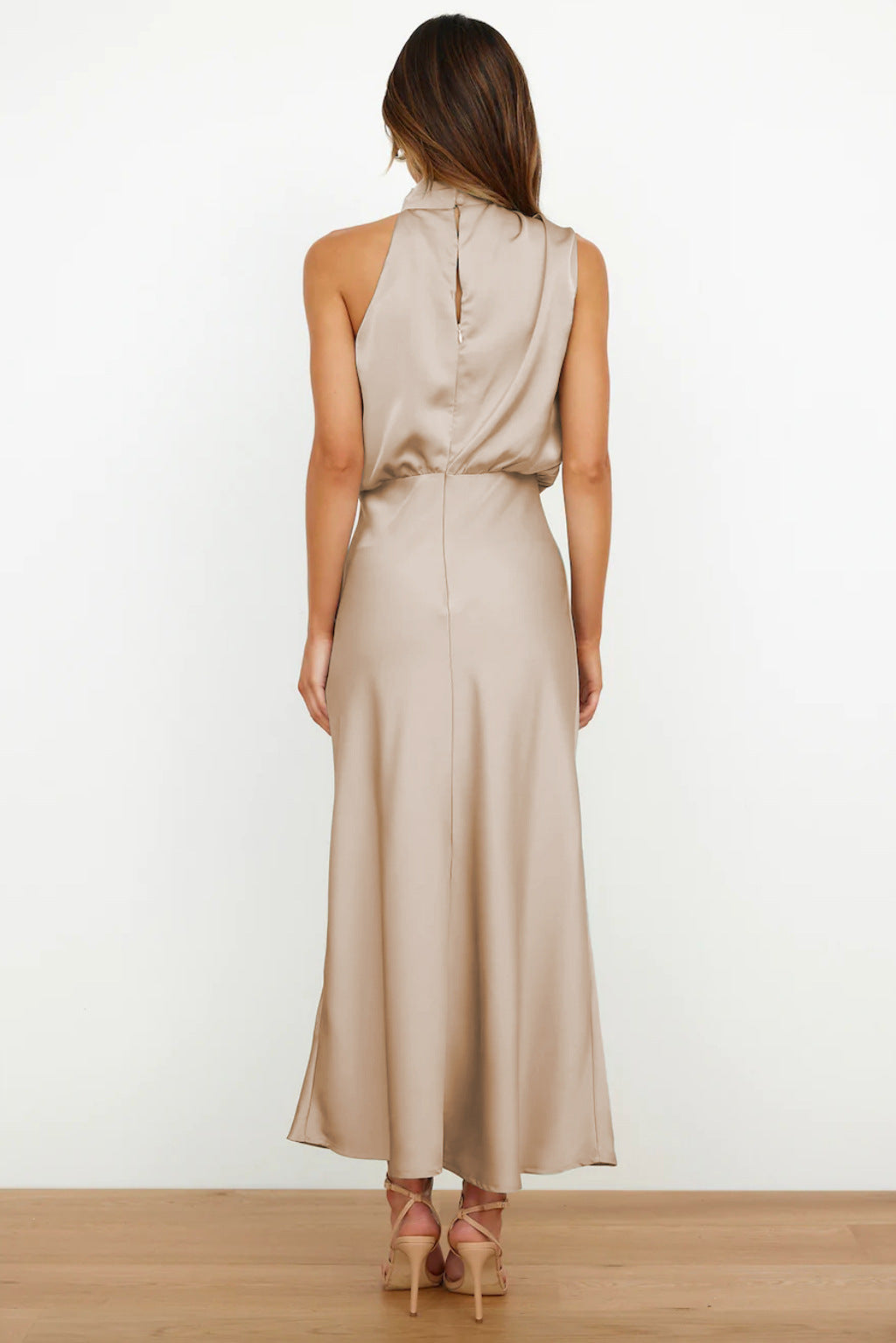 Women's Summer Halterneck Maxi Dress - Elegant Cocktail Dress for Evening Events 4