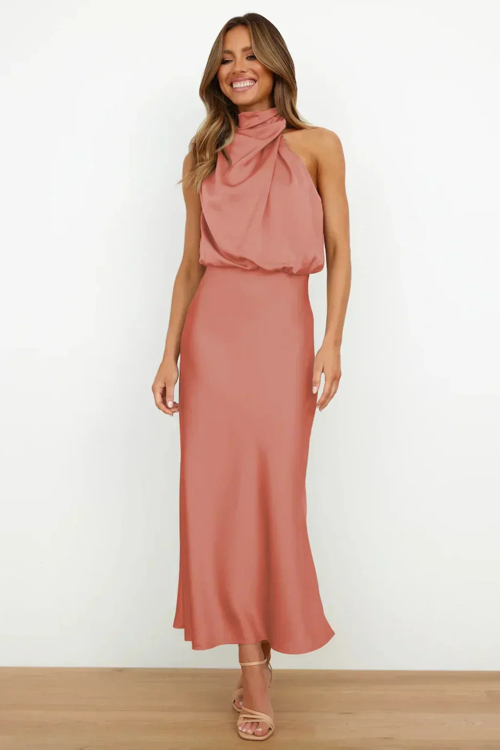Women's Summer Halterneck Maxi Dress - Elegant Cocktail Dress for Evening Events 6